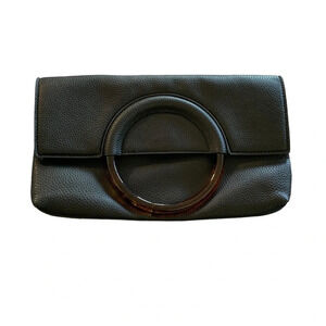 BP Nordstrom black faux leather clutch